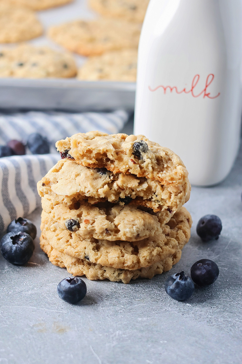 Blueberry Almond Oatmeal Cookies